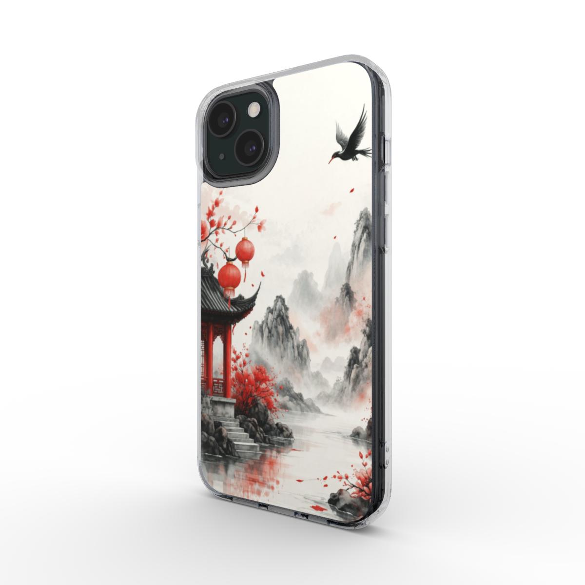 Phone Case MagSafe "Crimson Lantern Temple – A.D.S Accessory" – A.D.S Collection