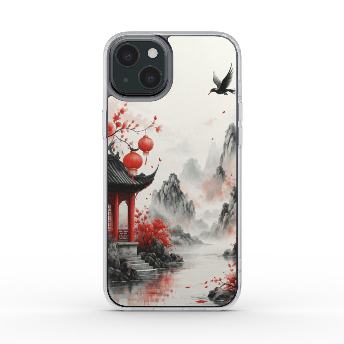 Phone Case MagSafe "Crimson Lantern Temple – A.D.S Accessory" – A.D.S Collection