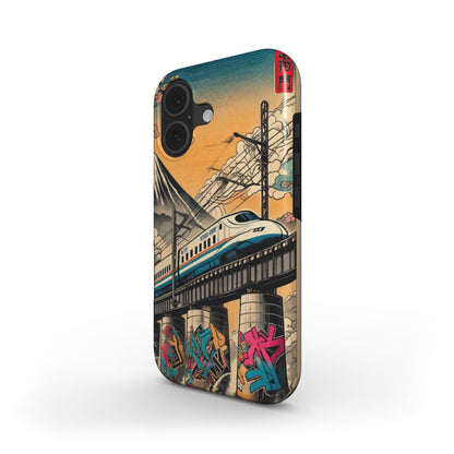 Phone Case "Shinkansen and Fuji Graffiti – A.D.S Accessory" – A.D.S Collection