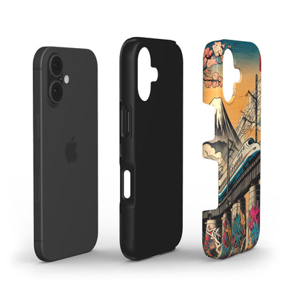 Phone Case "Shinkansen and Fuji Graffiti – A.D.S Accessory" – A.D.S Collection