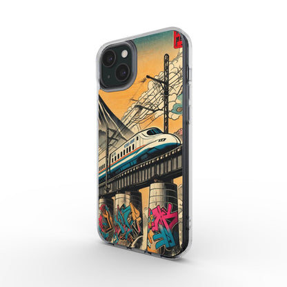 Phone Case MagSafe "Shinkansen and Fuji Graffiti – A.D.S Accessory" – A.D.S Collection