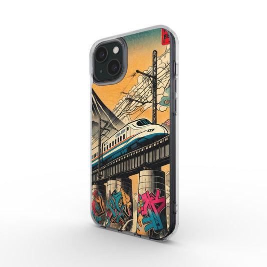 Phone Case MagSafe "Shinkansen and Fuji Graffiti – A.D.S Accessory" – A.D.S Collection