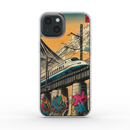 Phone Case MagSafe "Shinkansen and Fuji Graffiti – A.D.S Accessory" – A.D.S Collection