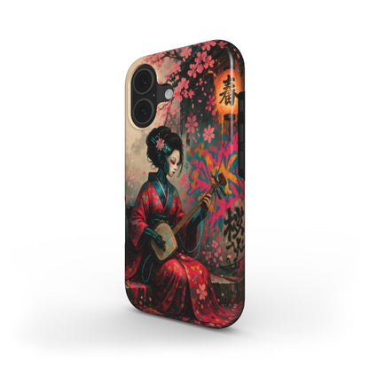 Phone Case "Geisha Cyberpunk Sakura – A.D.S Accessory" – A.D.S Collection